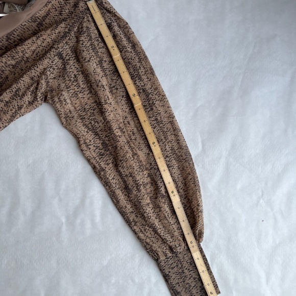 Rory Beca Snakeskin Georgette Silk Shift Dress Long Sleeve V-Neck Cocktail Small - Picture 9 of 9